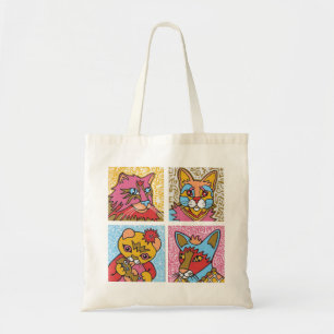 Bolso De Tela Tote fresco de los gatos