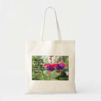 Bolso De Tela Tote Fuchsia Psalm 118:24