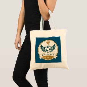 Bolso De Tela Tote- Fútbol de fútbol - Personalizado - Añadir no