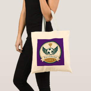 Bolso De Tela Tote- Fútbol de fútbol - Personalizado - Añadir no