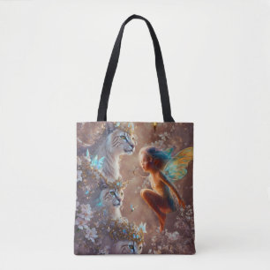 Bolso De Tela Tote Gato Jeweld