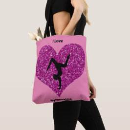 Bolso De Tela Tote Gimnasia Rosa