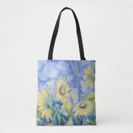 Bolso De Tela tote "girasoles"