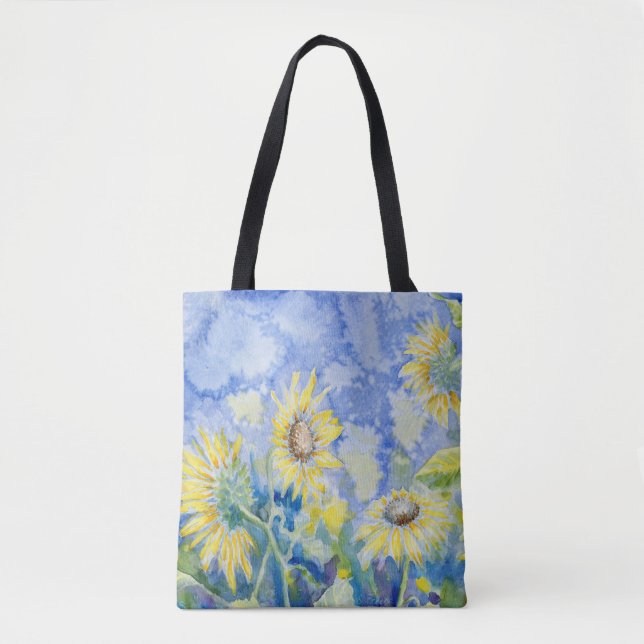 Bolso De Tela tote "girasoles" (Anverso)