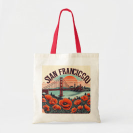 Bolso De Tela Tote Golden Gate SF Pride escrito a mano