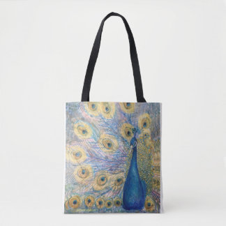 Bolso De Tela Tote Golden Peacock