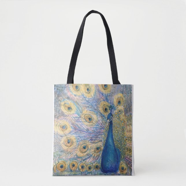 Bolso De Tela Tote Golden Peacock (Anverso)