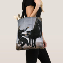 Bolso De Tela Tote gráfico de arte de la fantasía de Hyena Piano