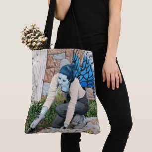 Bolso De Tela Tote gráfico de Dark Fairy Garden Gardener Fantasy