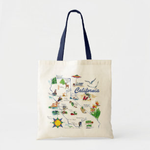 Bolso De Tela Tote grande de California