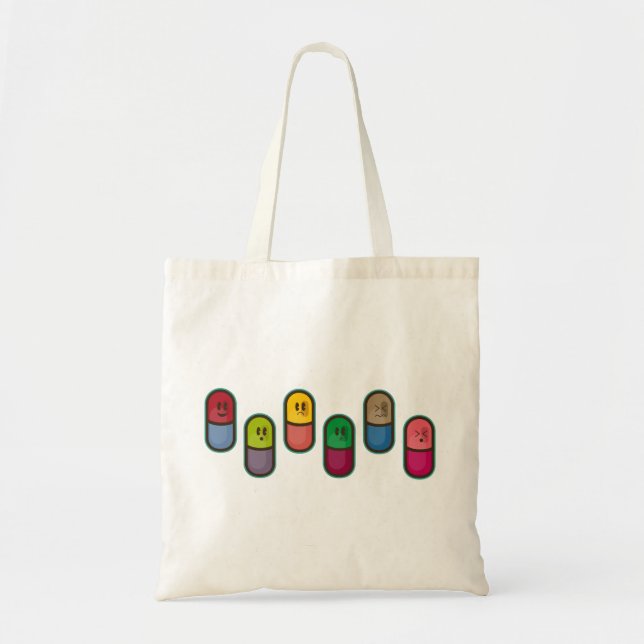 Bolso De Tela tote grande de las píldoras (Frente)