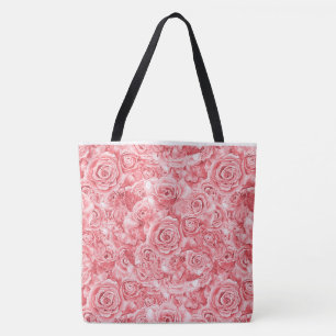 Bolso De Tela Tote grande rosa único