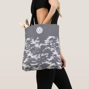 Bolso De Tela Tote Gray Camo