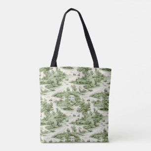 Bolso De Tela Tote Green Toile