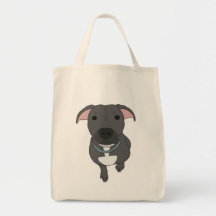 Tote gris del pitbull