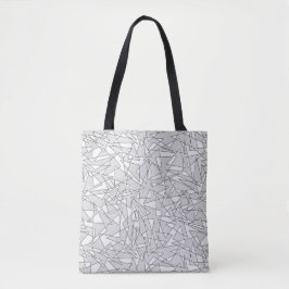 Bolso De Tela Tote gris y negro de Triangoli