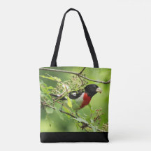 Tote Grosbeak con Rosa masculino