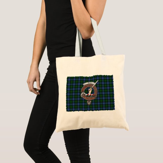 Bolso De Tela Tote Gunn Clan Badge Tartan (Anverso (producto))