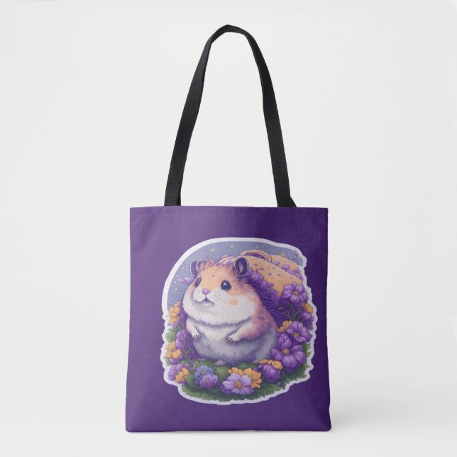 Bolso De Tela Tote Hamster (Anverso)