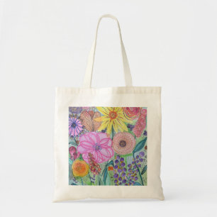 Bolso De Tela Tote Happy Garden