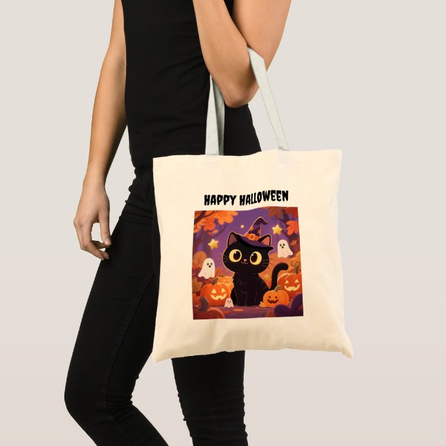 Bolso De Tela Tote Happy Halloween (Anverso (producto))