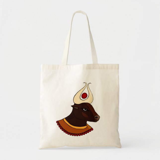 Bolso De Tela Tote Hathor de la diosa egipcia (Frente)