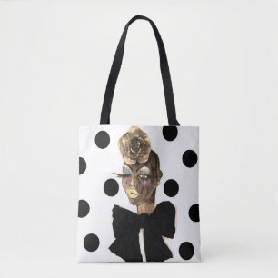 Bolso De Tela Tote Haute Polka Dot