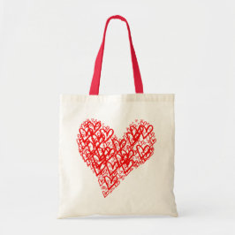 Bolso De Tela tote hearts
