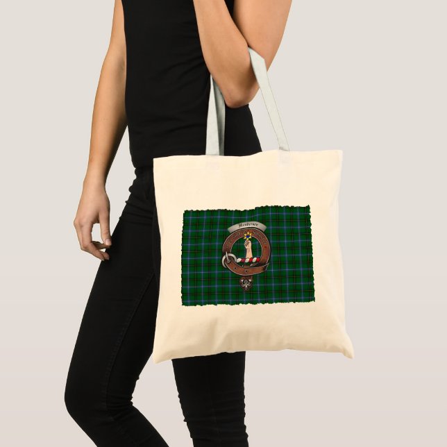 Bolso De Tela Tote Henderson Clan Badge Tartan (Anverso (producto))