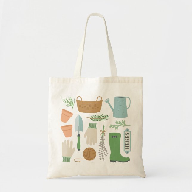 Bolso De Tela Tote Herb Garden (Frente)