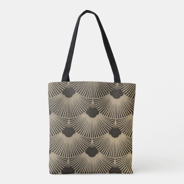 Bolso De Tela Tote hermoso del diseño de la fan del art déco (Reverso)