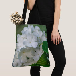 Bolso De Tela Tote Hidrangea Blanca
