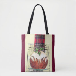 Bolso De Tela Tote Holiday Plum Pudding