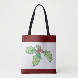 Bolso De Tela Tote - Holly Jolly