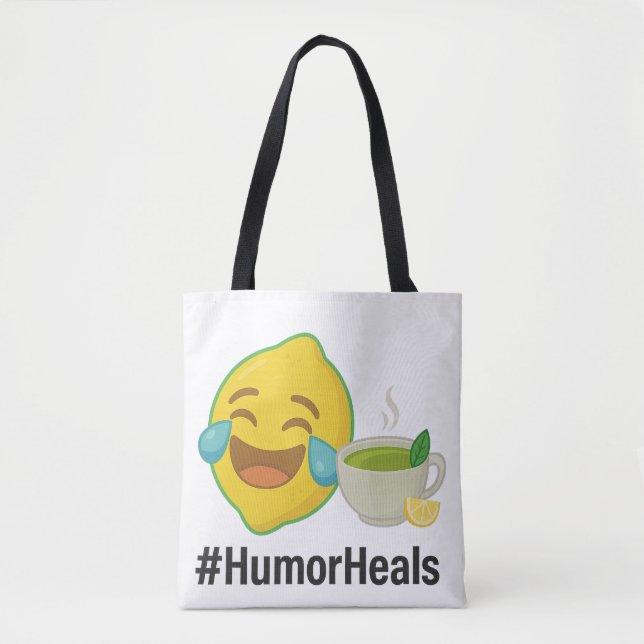 Bolso De Tela Tote Humor Heals LemonHead (Anverso)