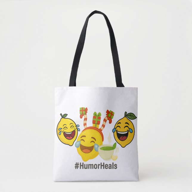 Bolso De Tela Tote Humor Heals LemonHead (Anverso)
