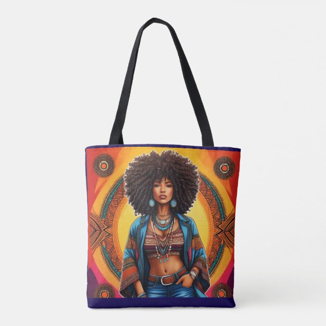 Bolso De Tela Tote indígena afro (Reverso)