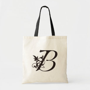 Bolso De Tela Tote inicial del presupuesto de la vid B