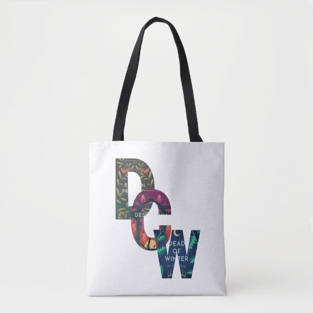 Bolso De Tela Tote Iniciales DCW (Anverso)