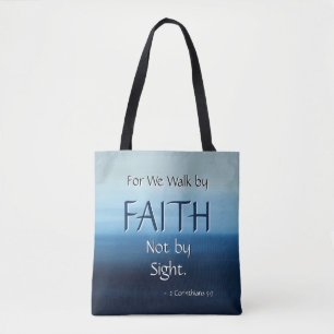 Bolso De Tela Tote inspirador de la escritura de la FE