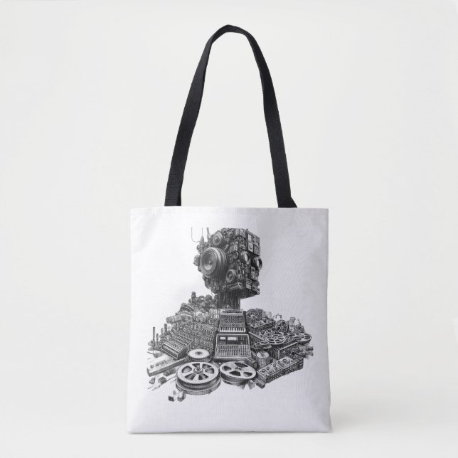 Bolso De Tela Tote Instrumental Droid (Anverso)
