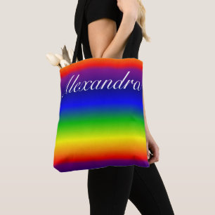 Bolso De Tela Tote integral - Arcoiris Prismático
