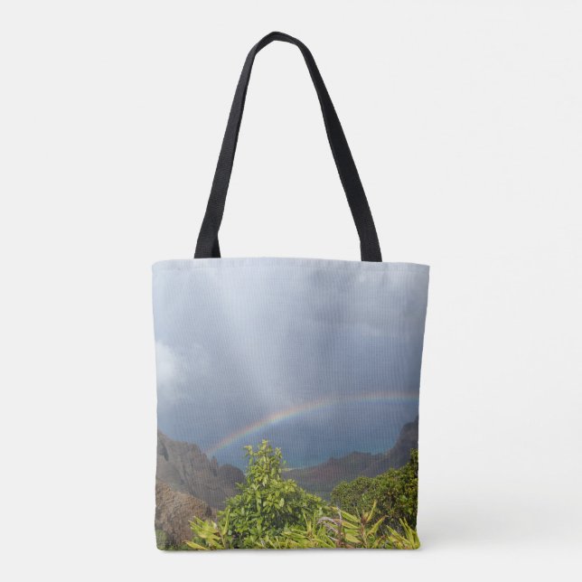 Bolso De Tela Tote integral del arco iris de Kalalau (Reverso)