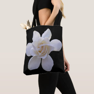 Bolso De Tela Tote integral - Gardenia en negro