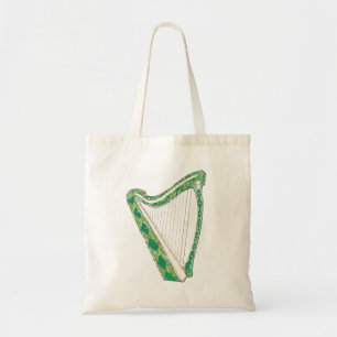 Bolso De Tela Tote irlandés del personalizable de la arpa