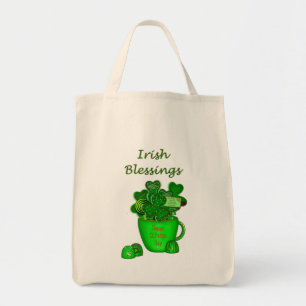 Bolso De Tela Tote irlandés Shamrock Cookie Bouquet-Grocery