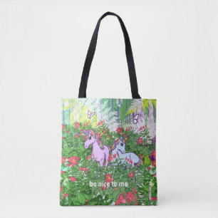 Bolso De Tela Tote Jardín de Unicorn
