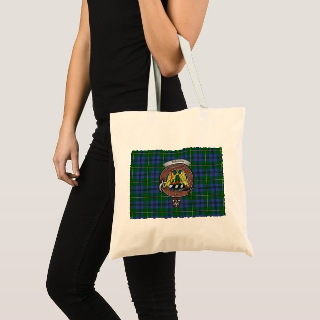Bolso De Tela Tote Johnstone Clan Badge Tartan (Anverso (producto))