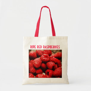 Bolso De Tela Tote jugoso de las frambuesas rojas