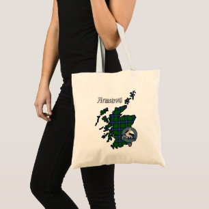 Bolso De Tela Tote Jumbo de la insignia de clan Armstrong